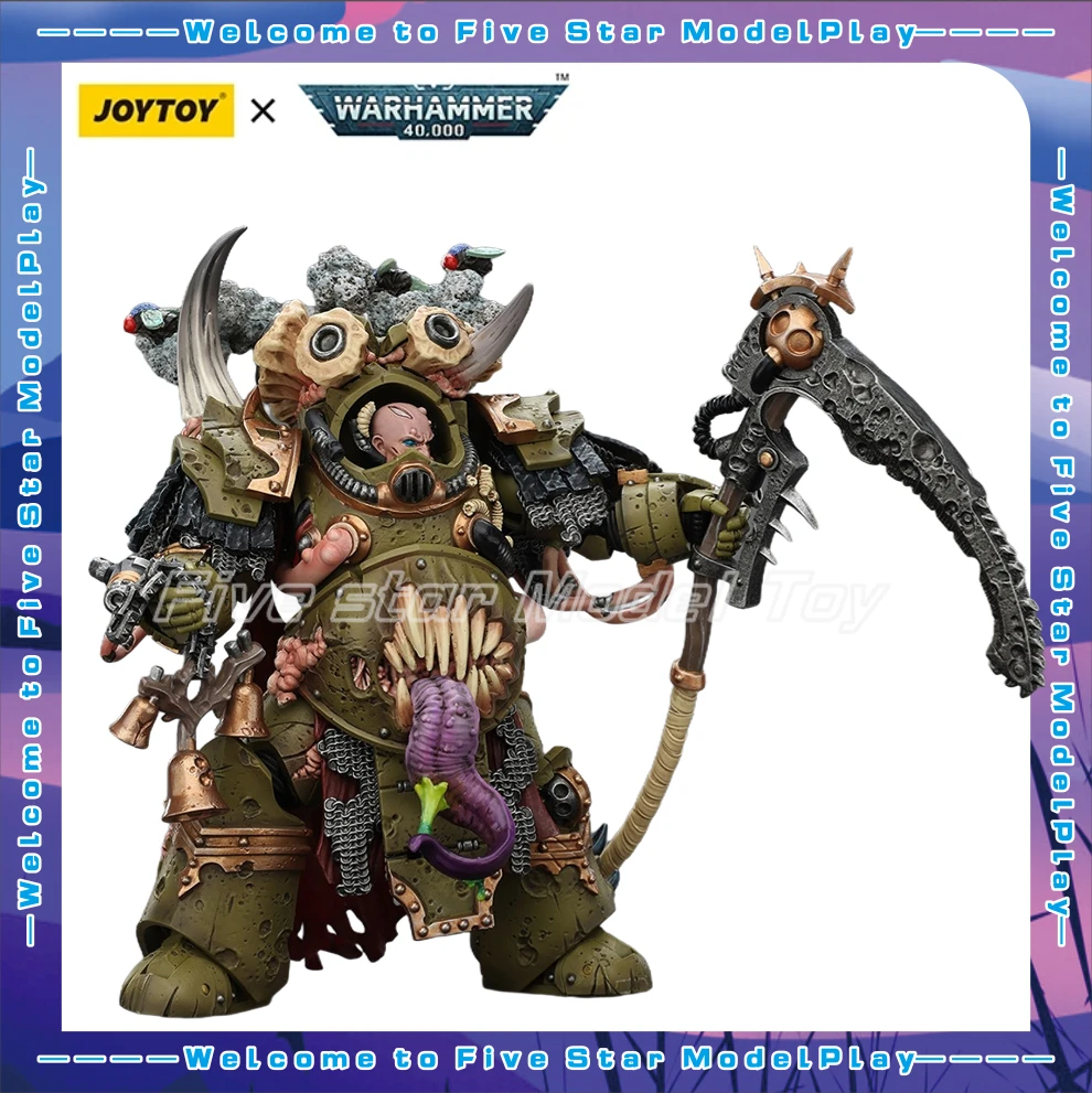 Фото 【FS】JOYTOY Warhammer 40K Масштабные фигурки 1/18: Death Guard Deathshroud Terminator Champion – Модели, игрушки, подарки №1