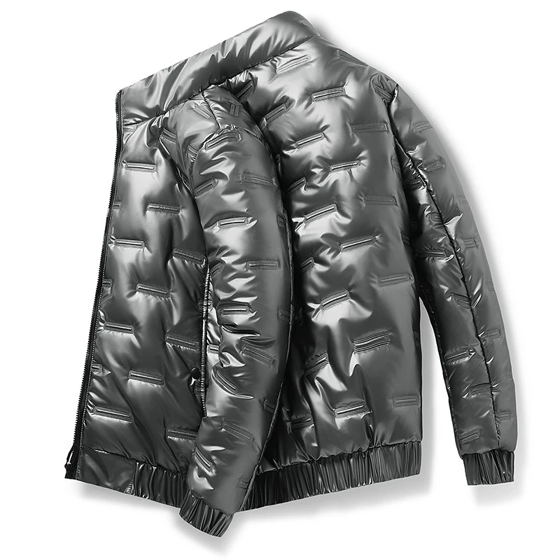 

Bomber Jacket Men's Large Coat 2022 Winter Bright Face Jacket Fashion Down Cotton Padded Clothes Down Parka Men Coat