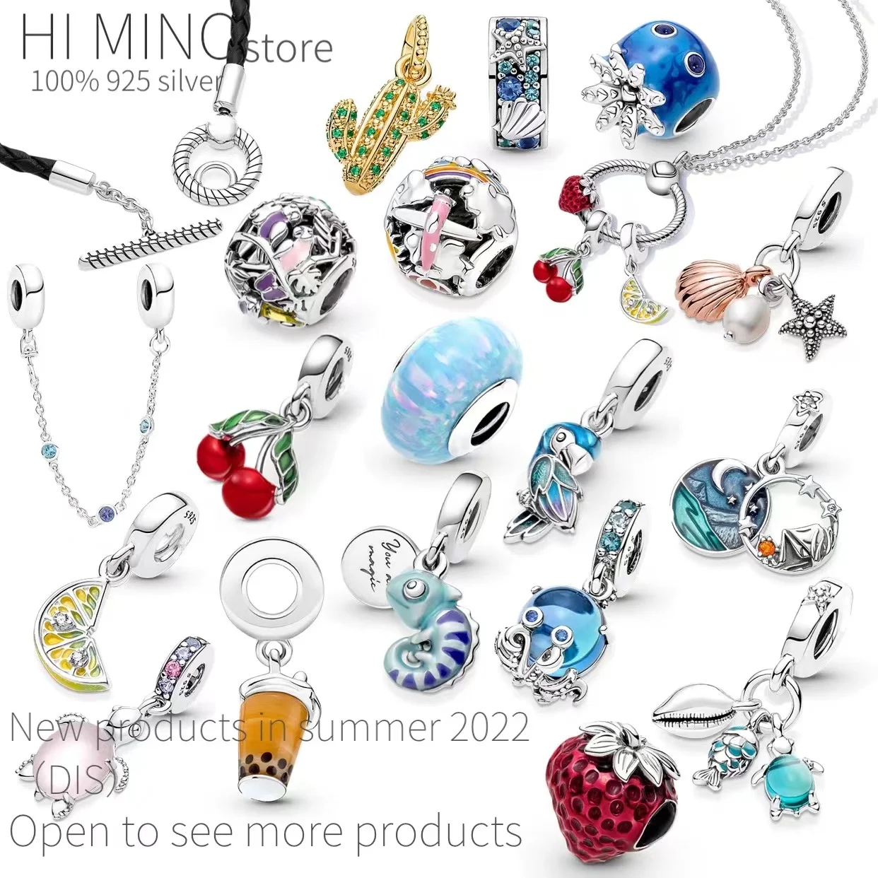 

Новинка лета 2022, подвеска-Осьминог из серебра пробы с муранским стеклом, подвеска в виде вишни, подходит для браслета «сделай сам», подарок д...