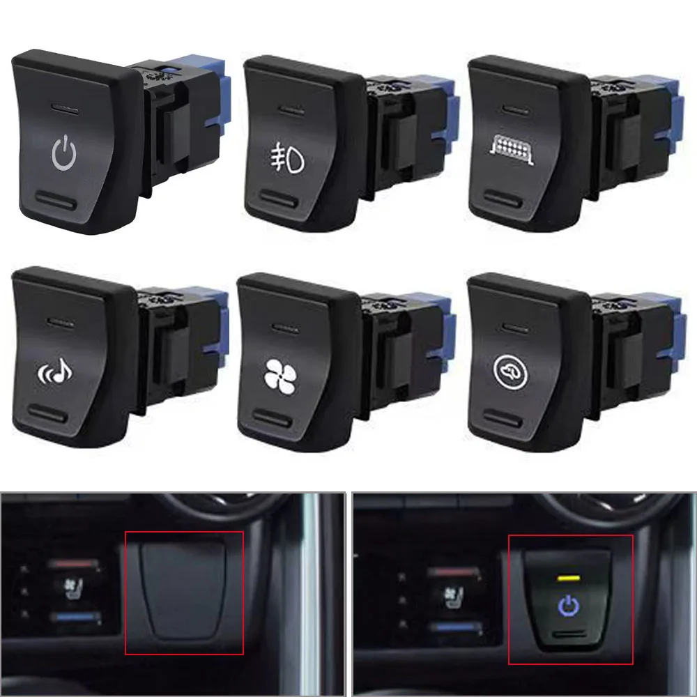 

Car led Power On Off Switch Fog Light Fan Music Electronic Dog Driving Recorder Button Switch for Toyota Wilanda RAV4 2020