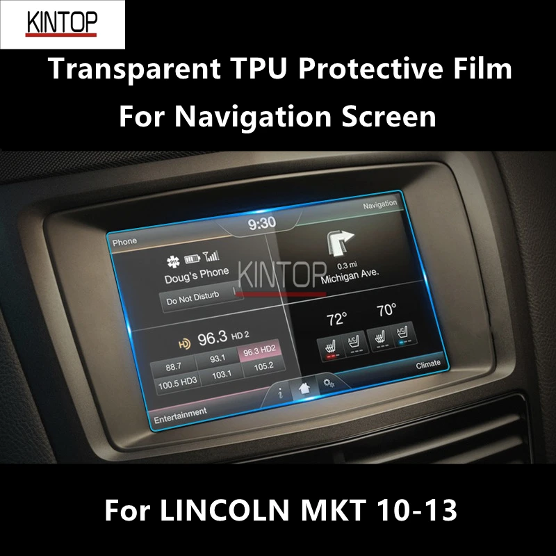 For LINCOLN MKT 10-13 Navigation Screen Transparent PET Protective Film Anti-scratch Repair Accessories Refit