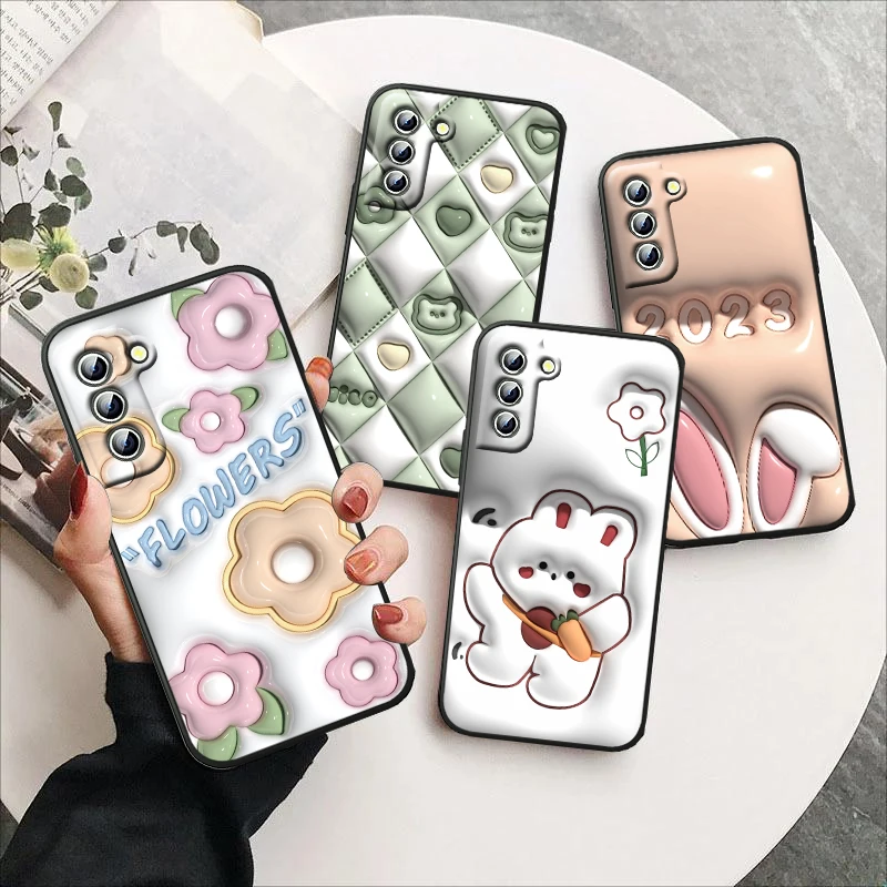 

Kôla kely Kôla Strawberry For Samsung Galaxy S23 S22 S21 S20 S10 S9 Ultra Plus Pro 4G 5G silicone Soft Black Phone Case