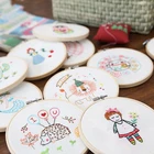 Набор для вышивки сделай сам, для детей, начинающих, Мультяшные животные, рисунок, рукоделие, вышивка крестиком, искусство, живопись, Прямая поставка