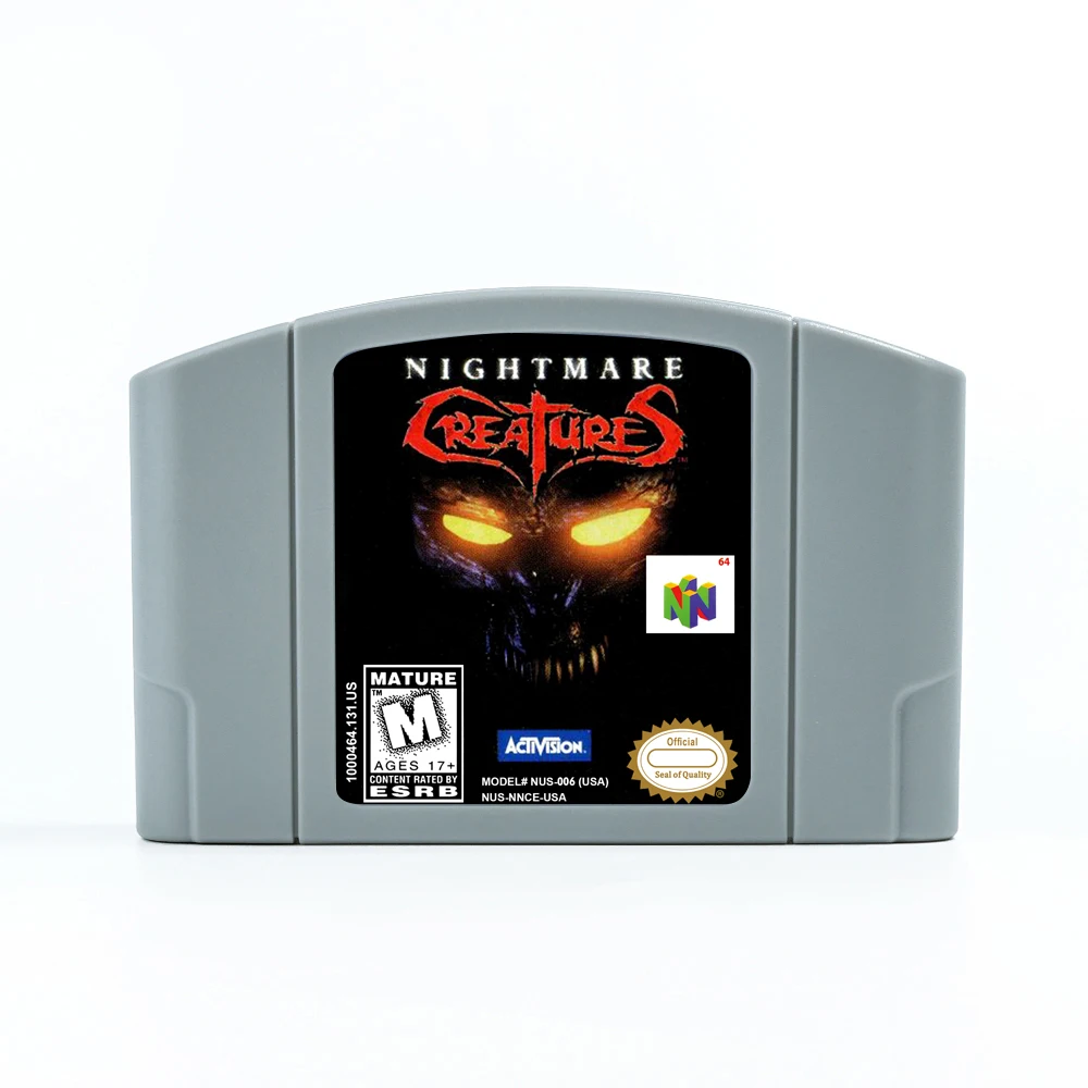 Картридж игровой Игровой Кошмар существ для ретро 64 бит США Версия NTSC