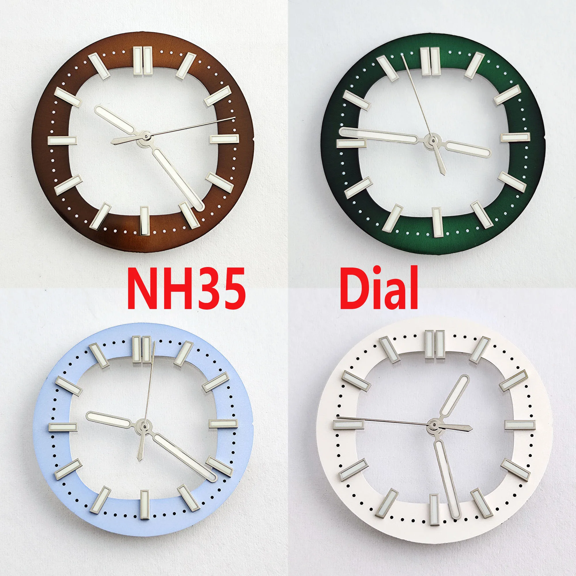 Циферблат часов зеленый светящийся подходит для N H 3 5 механизмов инструмент