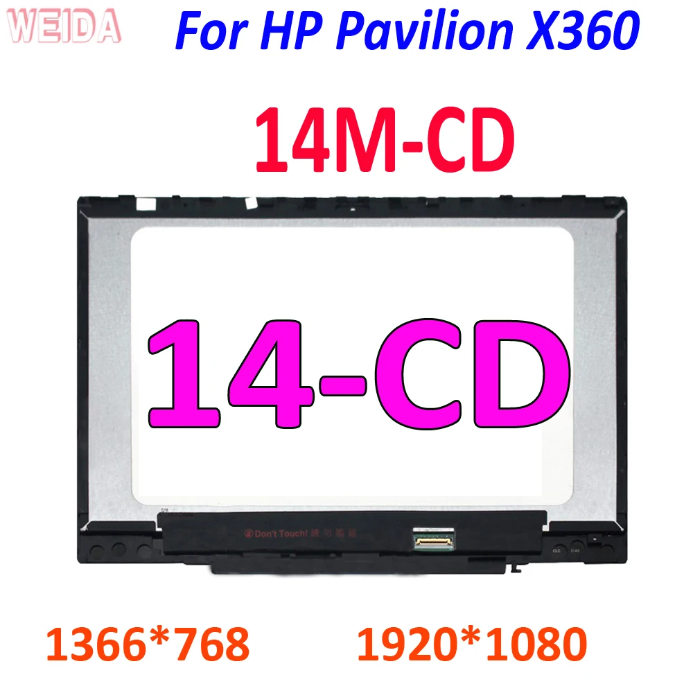 ЖК-дисплей AAA + 14 &quotдля ноутбуков HP Pavilion X360 14-CD CD 14M-CD сенсорный экран с