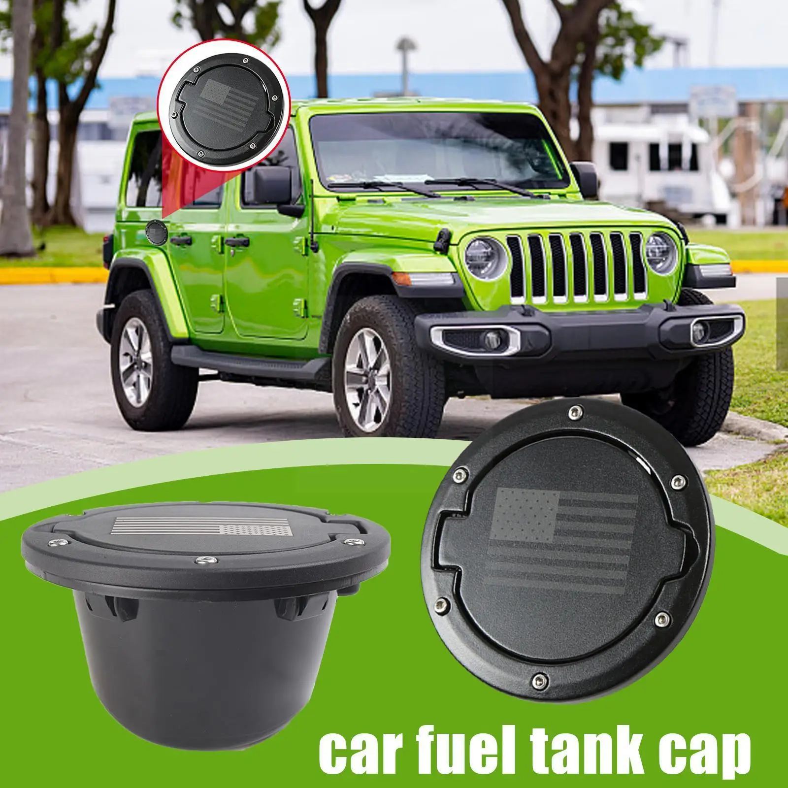 Tank Covers for Jeep Wrangler JK 2007-2017 Car oil Cap Fuel Tank Cap Cover for Jeep Wrangler Accessories Car Styling D5J9