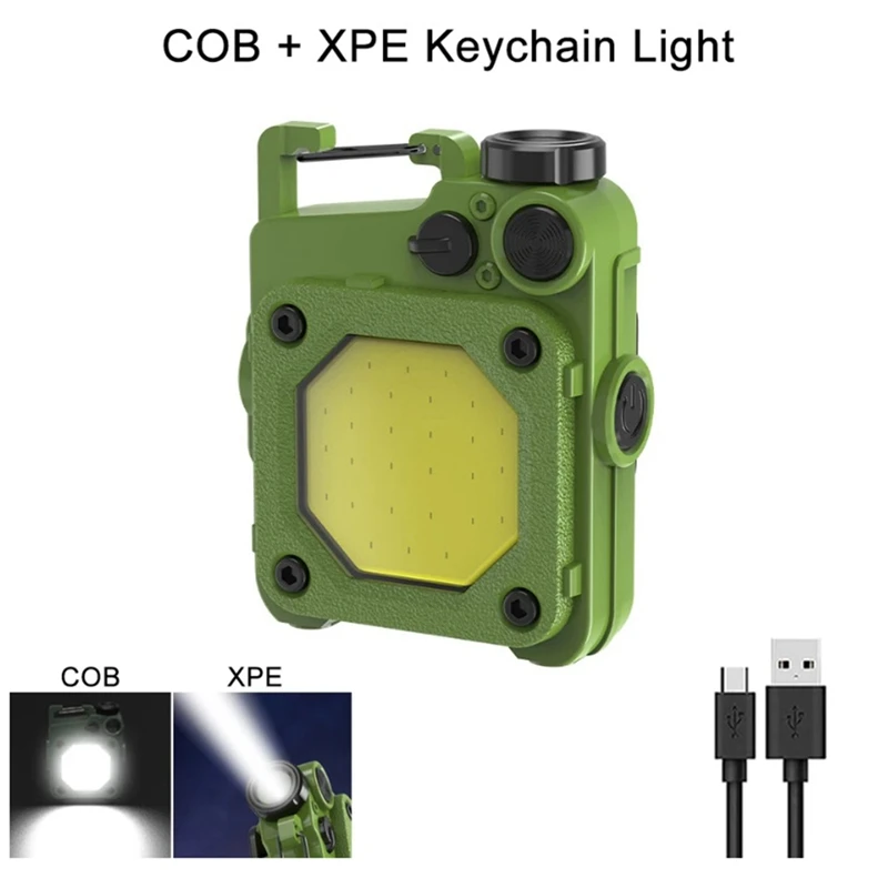 Фонарик Портативный мини-брелок USB Перезаряжаемый светодиодный фонарик брелок