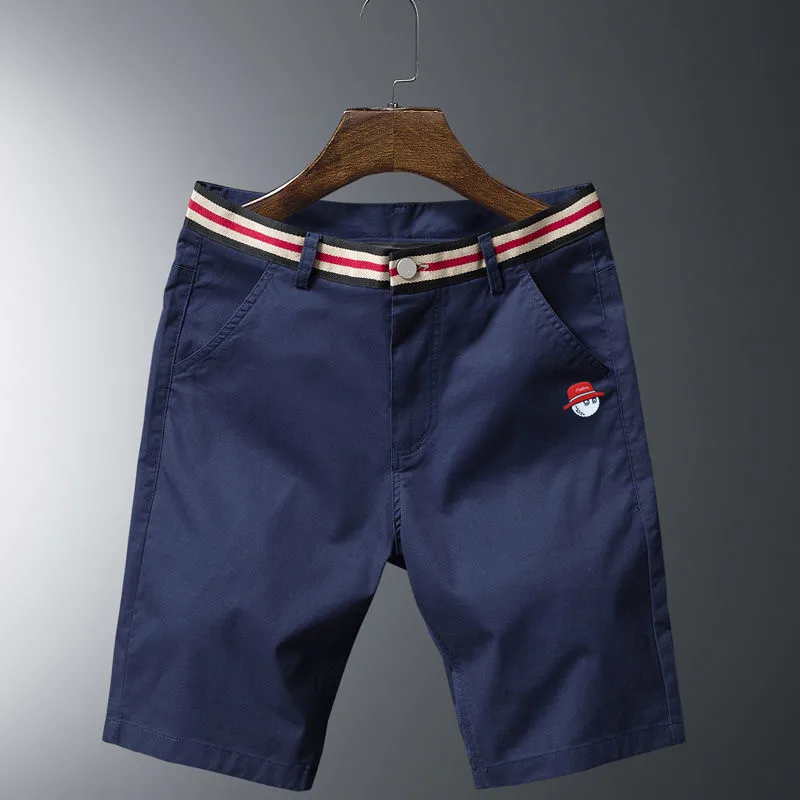 

Summer New Men's Golf Casual Pants Cotton Slim Fit Elastic Waist Striped Golf Shorts Men's Golf Shirt Golf Free Shipping