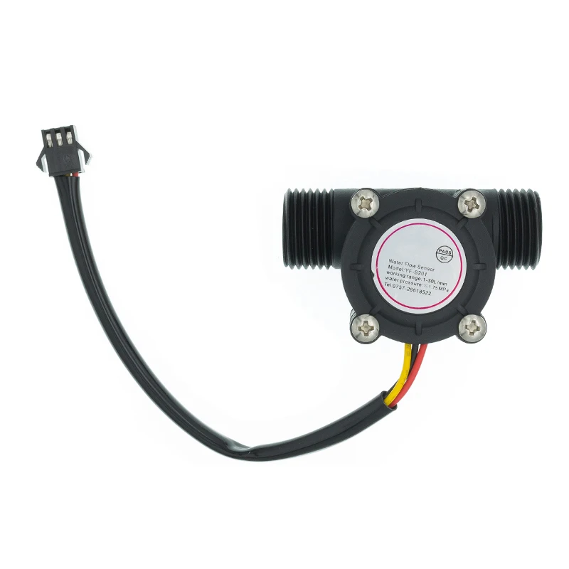 

10PCS Water flow sensor flowmeter Hall flow sensor Water control 1-30L/min 2.0MPa YF-S201