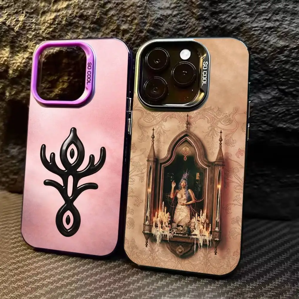 Фото Чехол для телефона Singer M-Melanie Martinez H-HADES THE SACRIFICE для iPhone 17 16 15 14 13 12 11 Pro Max Plus, матовый, серебристый, цвета конфет. №1