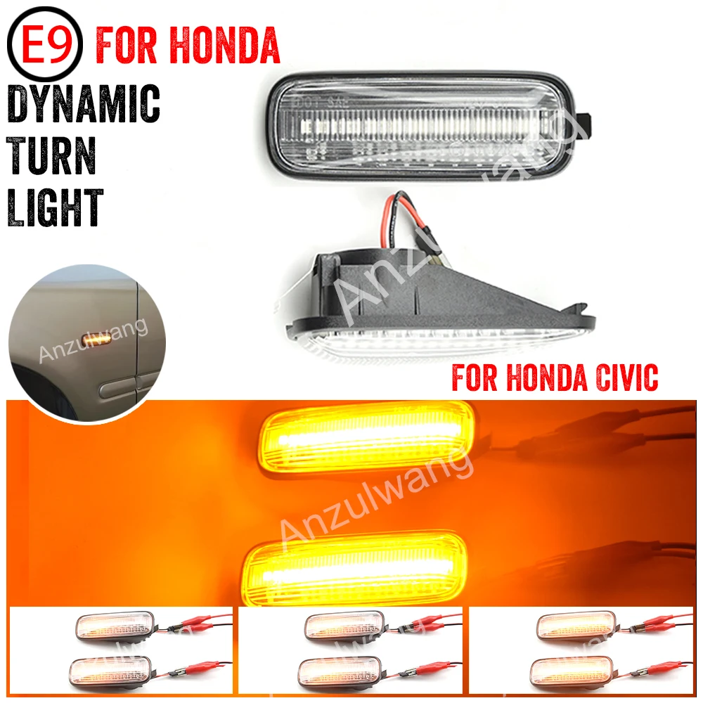 2X динамический дневной индикатор поворота для Honda Civic EK 2/3/4dr Ballade CRV preвстроенные