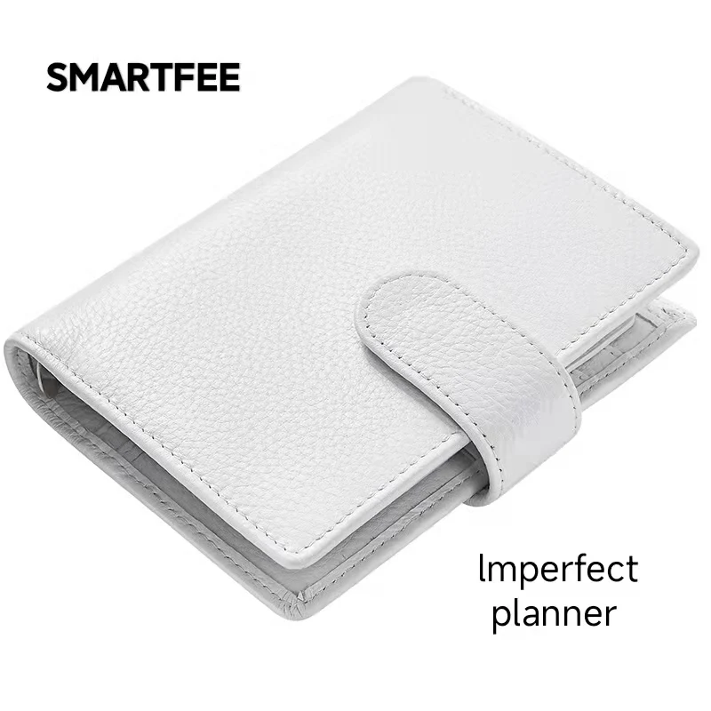 

Imperfect Smartfee Regular Pocket Rings Planner Genuine Cowhide Leather A7 Notebook Agenda Organizer Journey Sketchbook