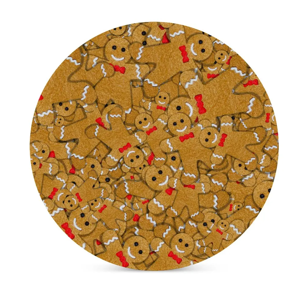 

4 PCS Round Coasters Absorbent Ceramic With Cork Backing Cup Mat Pad For Drinks