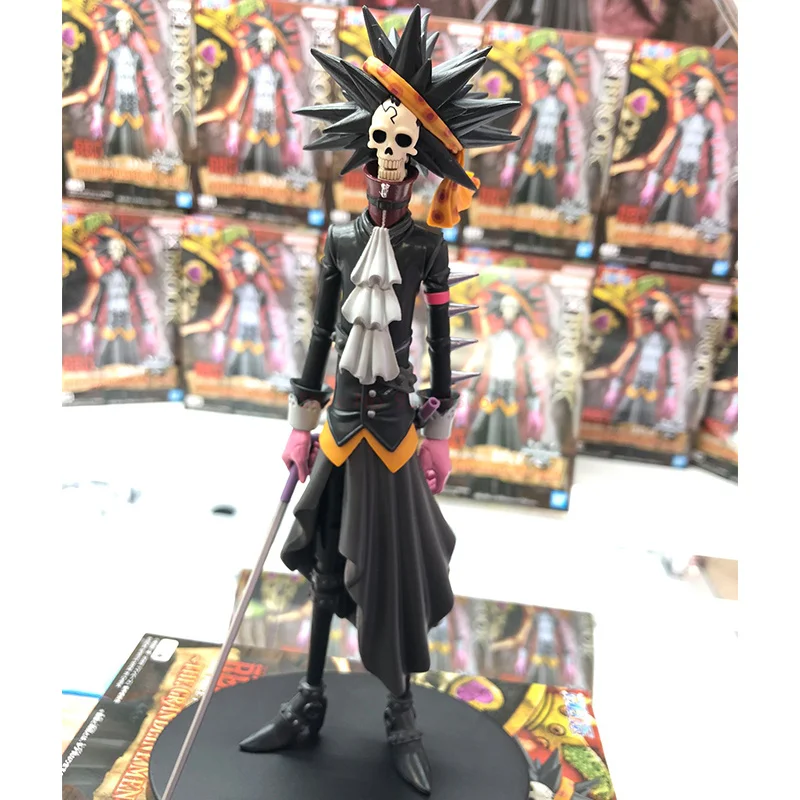 

Bandai Original Banpresto One Piece Film Red Dxf Brook Burukku Anime Figure 18cm Pvc Action Figures Model Toys Kid Gift In Stock
