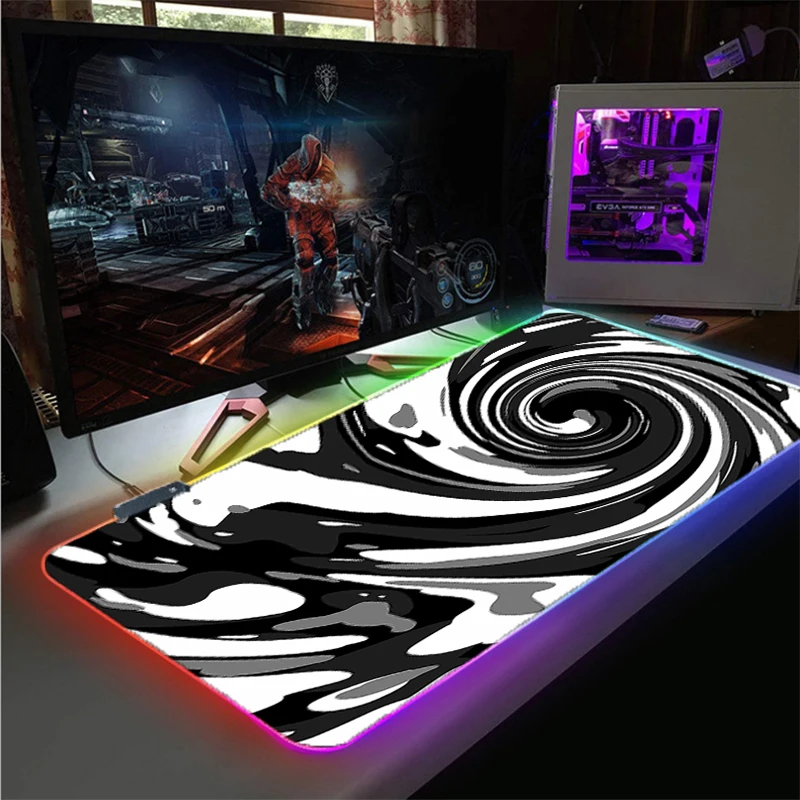 

RGB Create art mousepad DIY Black Desk Protector Pad on The Table Pads Computer Mat Xxl Mouse Pad Pad Deskmat Office Carpet
