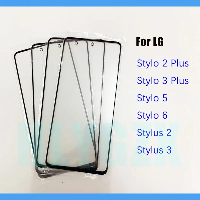 10 шт. Переднее стекло для LG Stylo 2 3 Plus 5 6 Stylus сенсорная панель ЖК внешняя линза