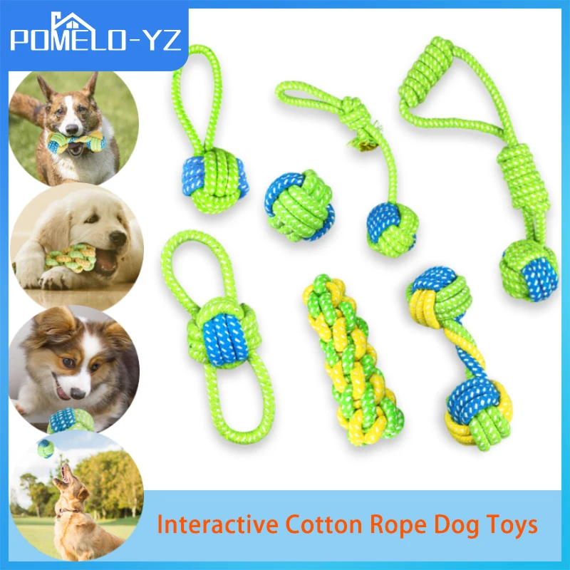 

Интерактивный хлопчатобумажный Регулируемый шарик-веревка для домашних животных, игрушки для собак, зубная щетка, игрушка, прочные игрушки, мяч для собак, аксессуары
