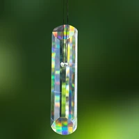 muy bien 150mm clear cylindrical crystal prism faceted suncatcher lucky feng shui pendant home garden wedding decoration crafts