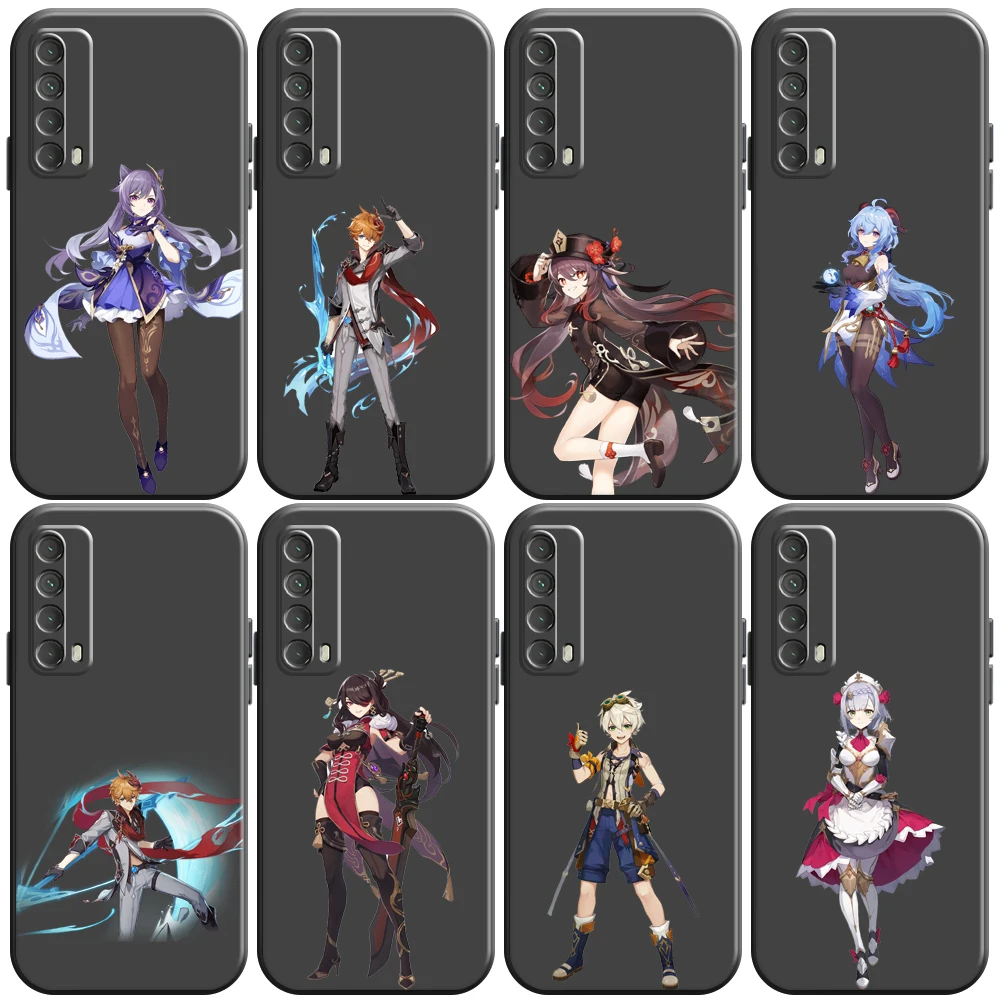 

Genshin Impact Project Game Phone Case For Huawei Honor 7 8 9 7A 7X 8X 8C V9 9A 9X 9 Lite 9X Lite Black Funda Back Carcasa