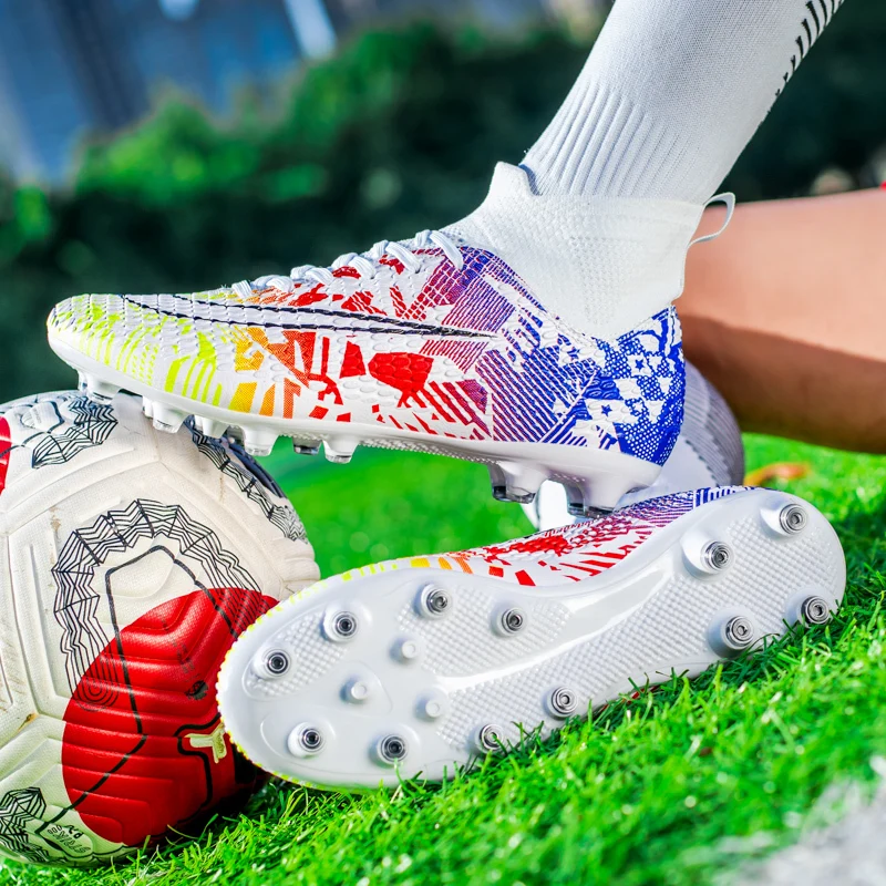 TF/AG Football Boots Men Unisex Turf Soccer Shoes High Quality Football Shoes Men Kids Futsal Soccer Cleats Training Sneakers