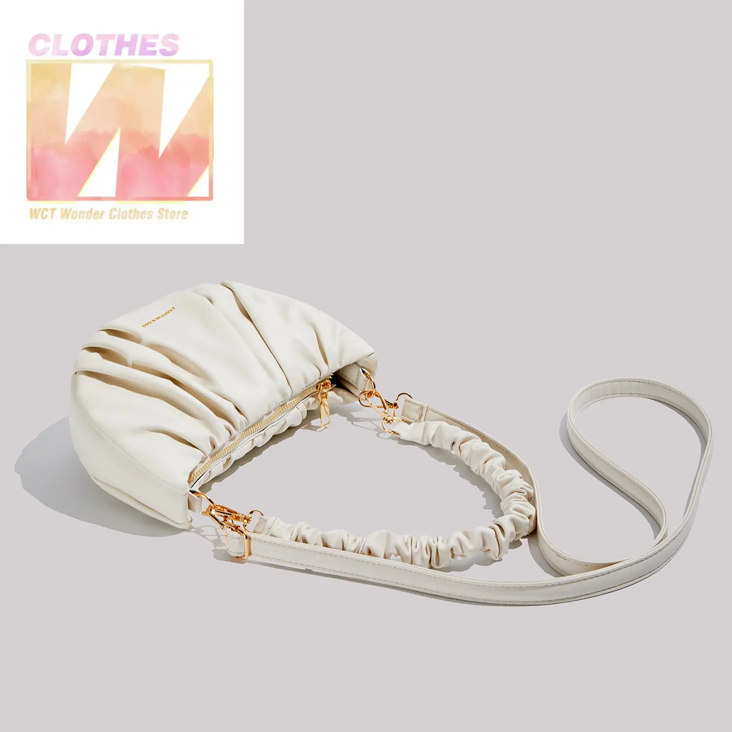 2023 New Trend Luxury Brand Folds PU Leather Mini Bags for Women Hobo Bag Crossbody Travel Bags Female Handbags Portable Solid