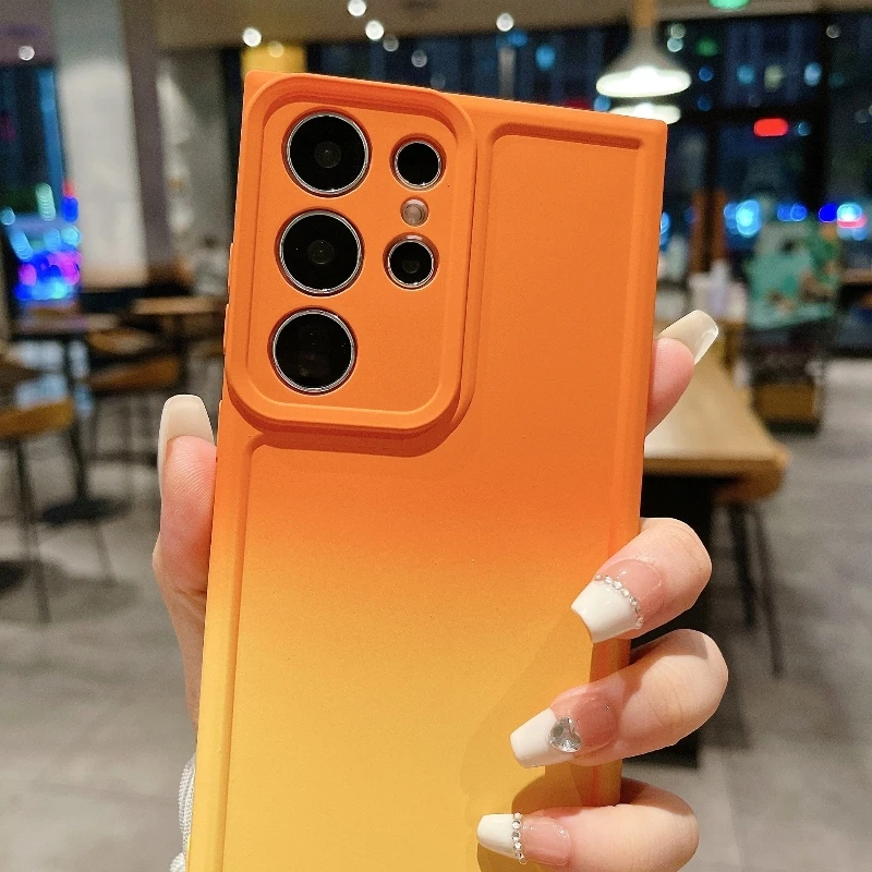 Мягкий чехол для телефона с цветным градиентом задняя крышка Samsung Note 20 10 9 8 Plus Ultra