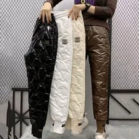 women summer thin ice silk knit trousers seamless drape wide leg loose pants casual elastic waist big size pants