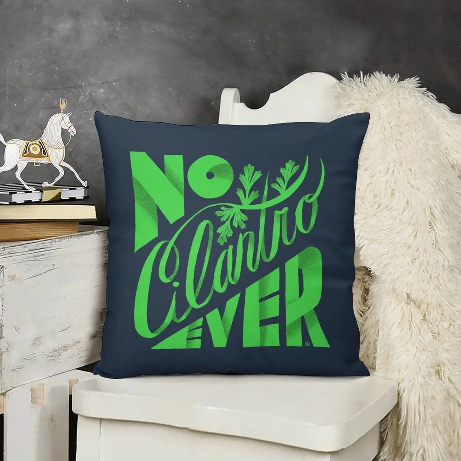 Фото No Cilantro Ever Throw Pillow роскошные диванные подушки Подушки подушка №1