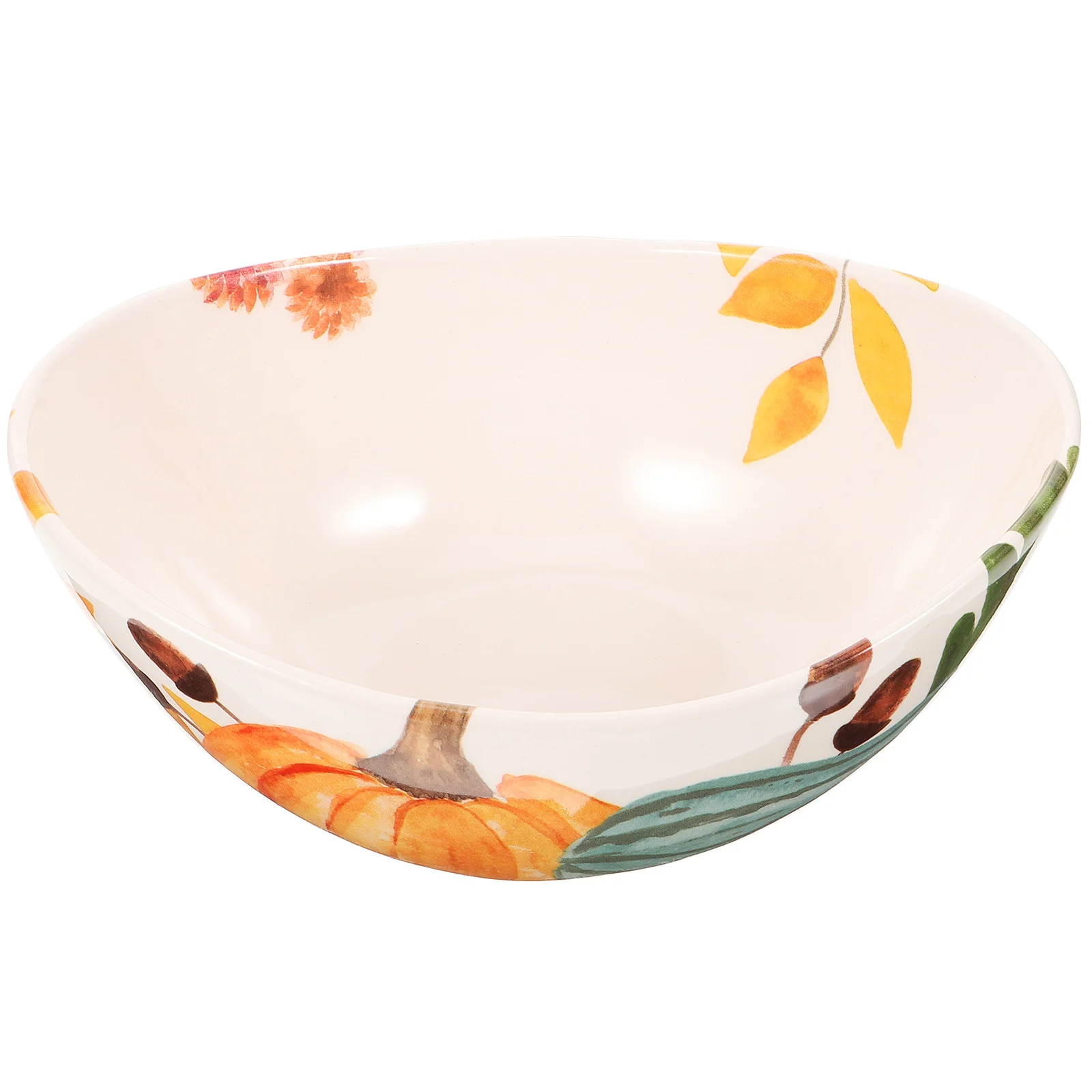 

Fall Themed Printing Fruit Salad Bowl Food Serving Dessert Bowl Multi-use Fruit Bowl Ice Cream Storage Bowl