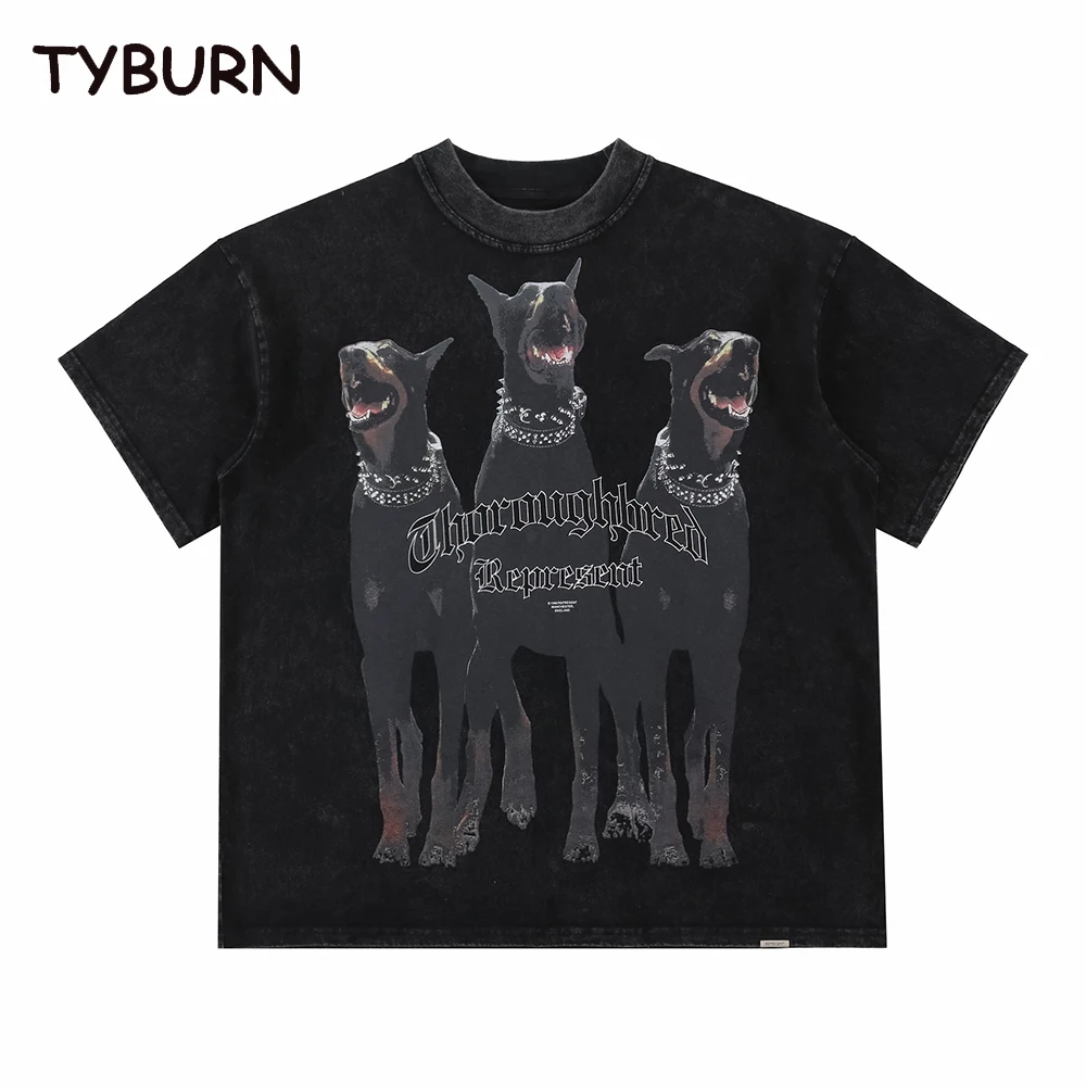 

Футболка TYBURN Мужская/Женская хлопковая с принтом в стиле хип-хоп