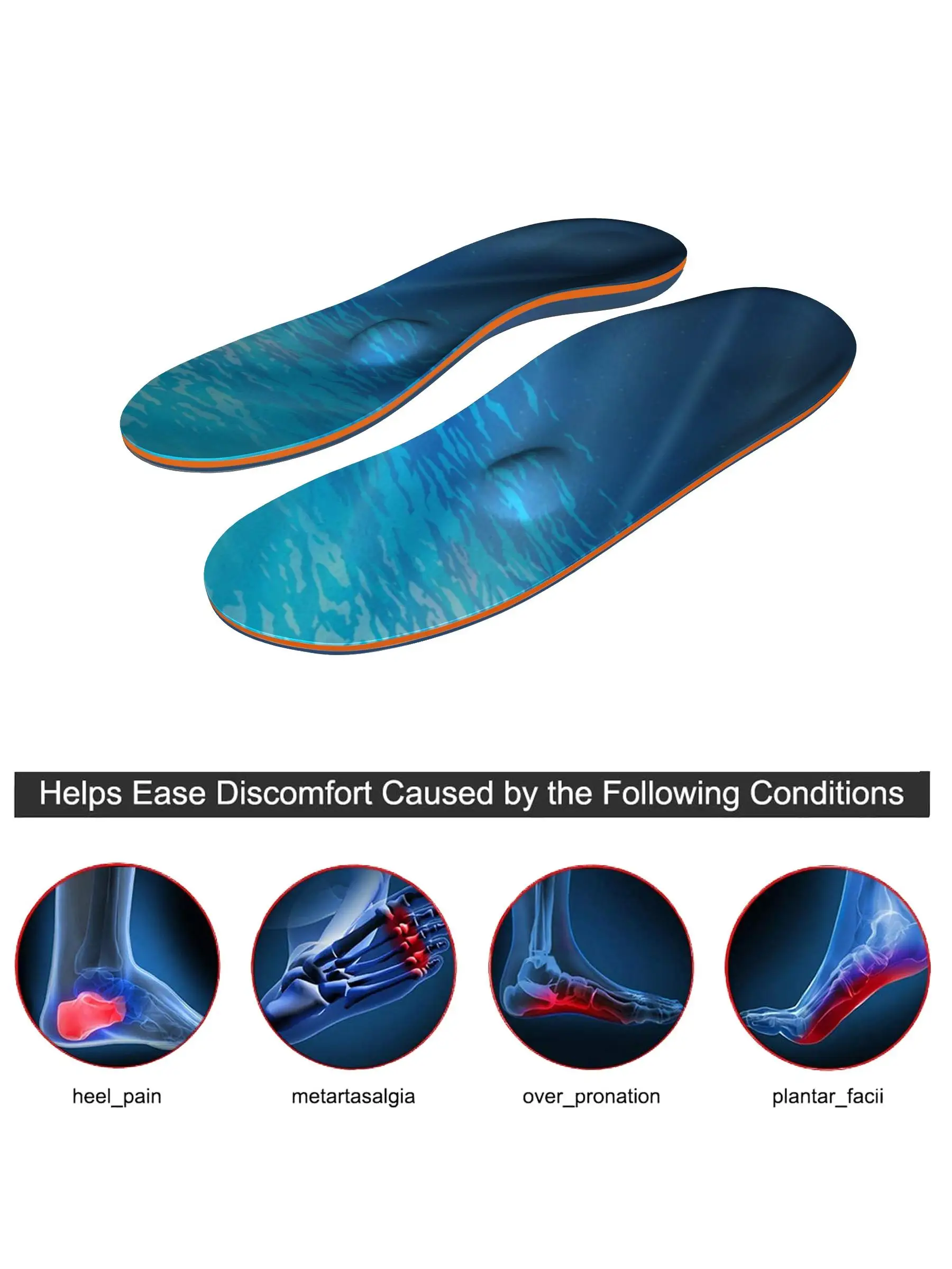 Eva Arch Support Orthopedic Insole Plantar Fasciitis Heel Pain Orthotic Insole Orthotic Flat Foot Comfort Sole Pad