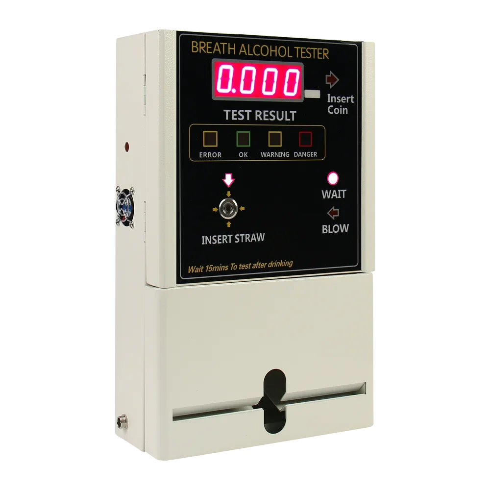 Настенный цифровой алкотестер тестер алкоголя с монетоприемником самый
