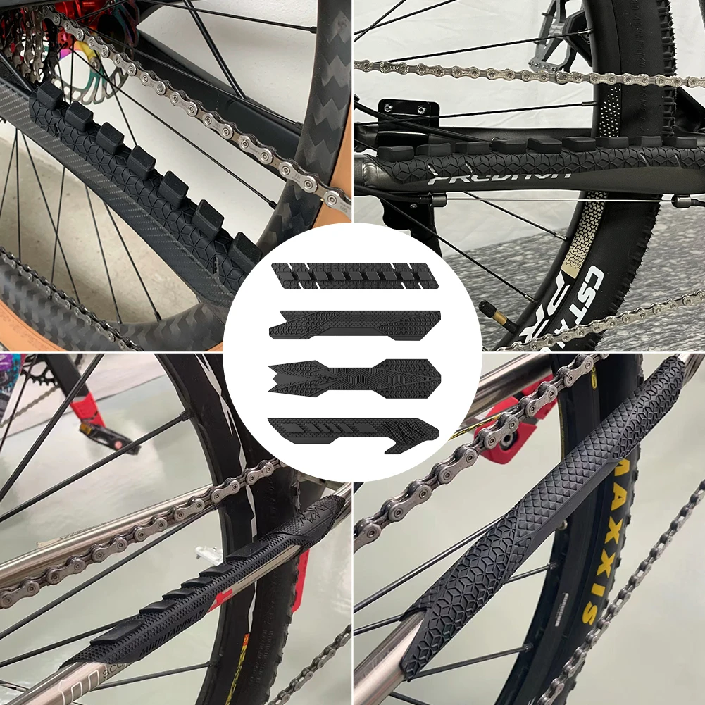 

New Silicone Bike Chain Protector Scratch-Resistant Road Bike Chain Guard Cover Bicycle Frame Chainstay Pad Bicycle Accessories