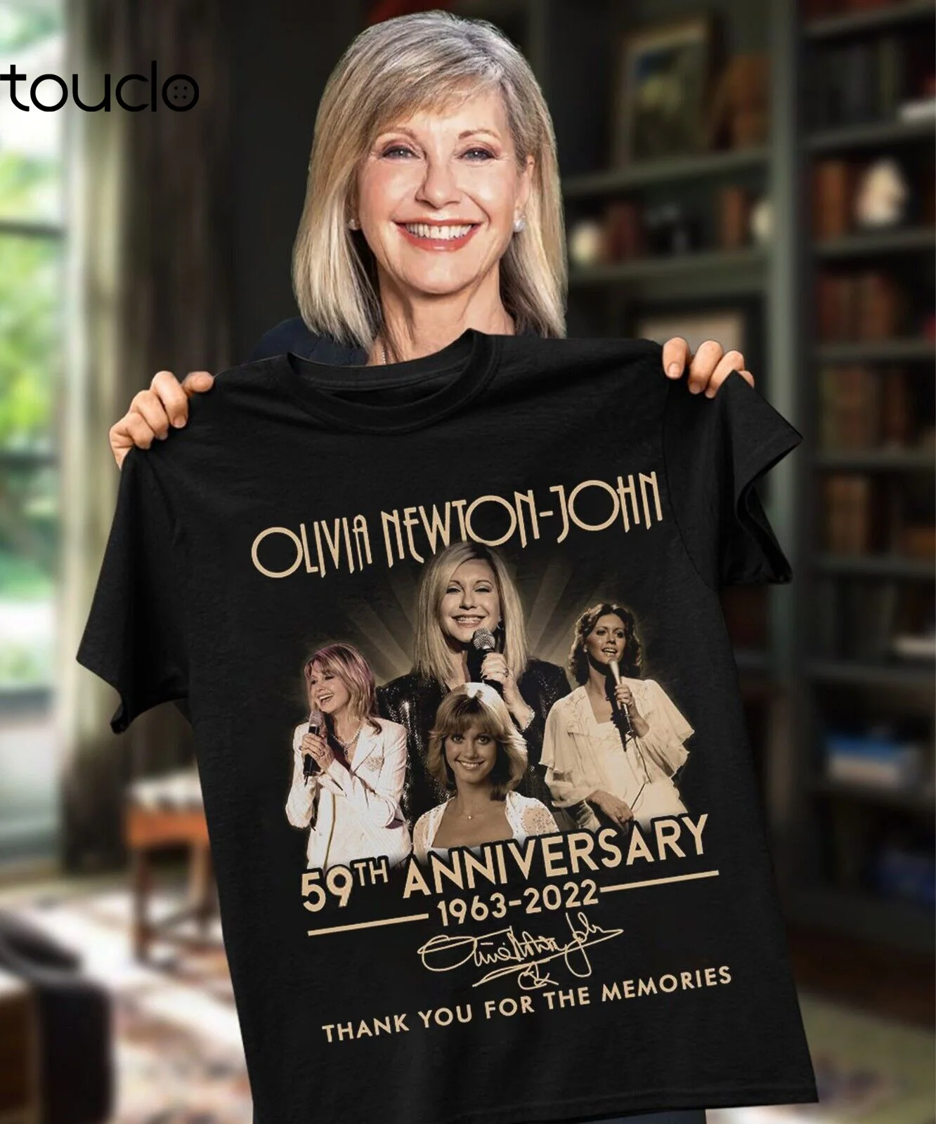 

Olivia Newton-John 59Th Anniversary 1963-2022 Signature T-Shirt Unisex Size