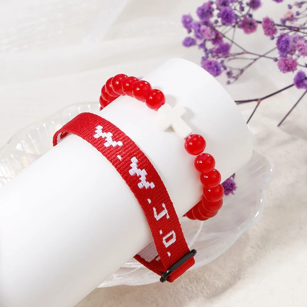 Новые вдохновляющие религиозные браслеты Wwjd 2 шт. подарки христианскому кресту