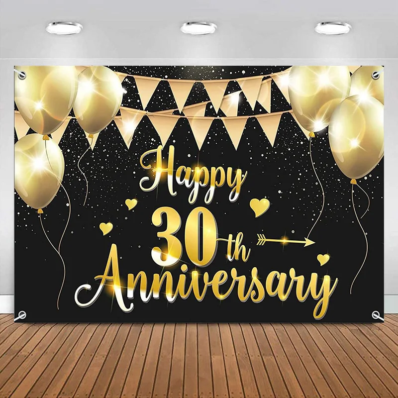 

Фон для фотосъемки с надписью Happy 30th на годовщину свадьбы