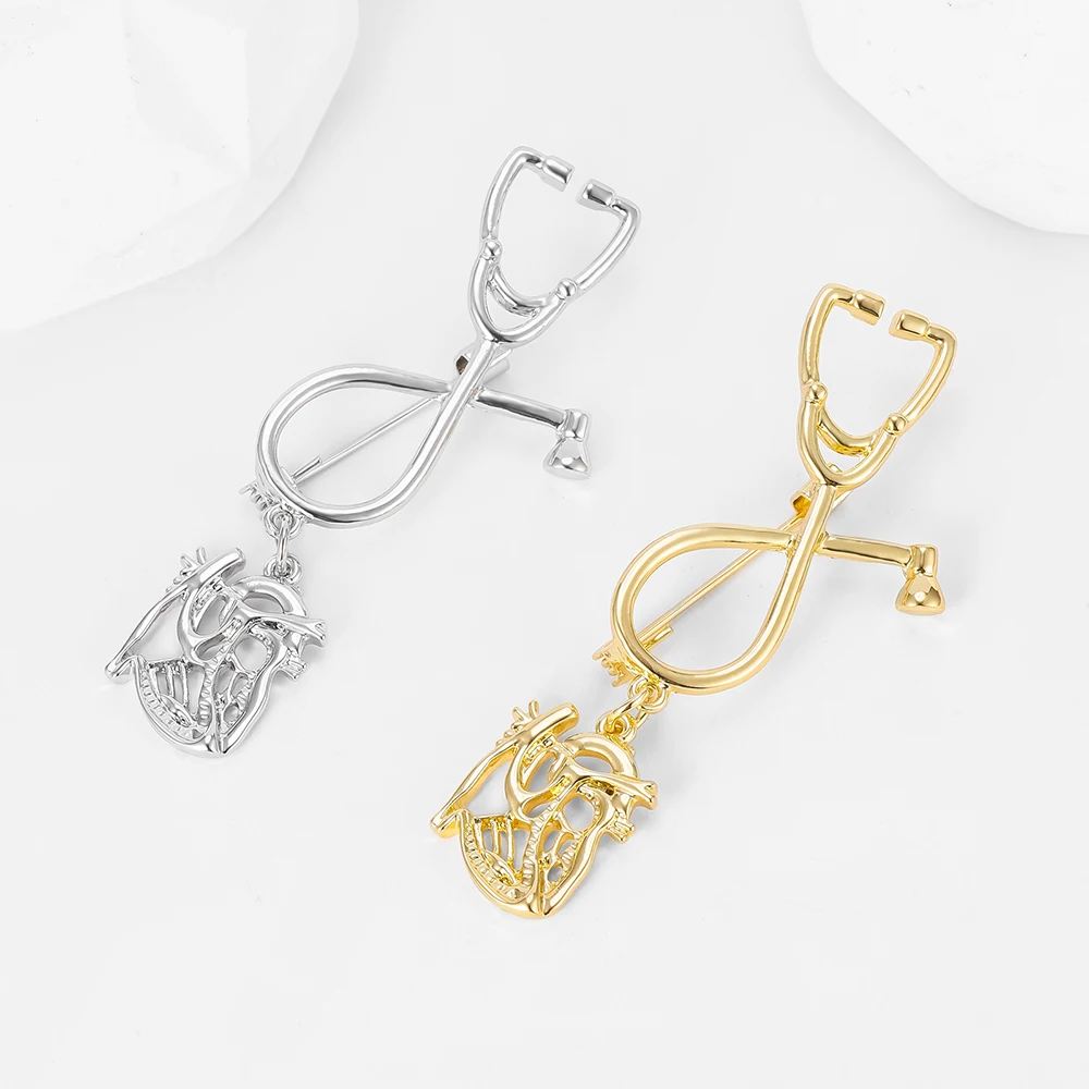 Hanreshe Полое Сердце Очаровательная Брошь Медицинская Кардиология Булавки