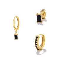 canner 3 pcsset fashion hoop earrings for women korean trend zircon pendientes earring piercing stud earrings y2k jewelry set
