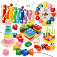 montessori educational wooden toys baby development games chid wood puzzle for kids early learning baby toys for children gifts