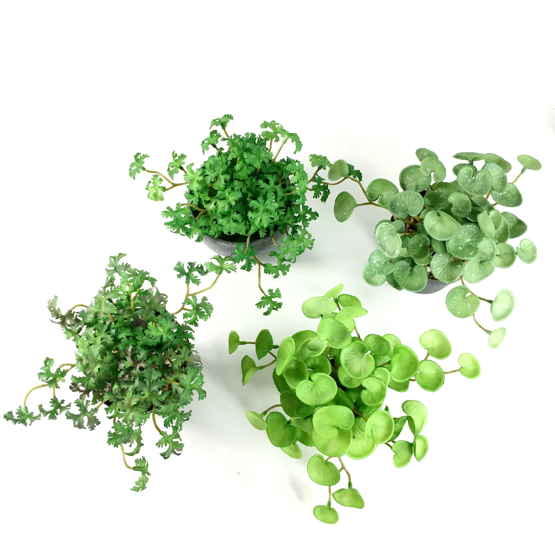 

Simulation Copper Coin Grass Turtle Back Leaves Green Plant Copper Coin Grass Fake Ivy Leaves Bonsai Plants Home Office Decor