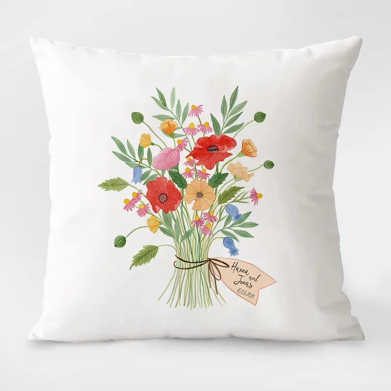 

Простая наволочка с цветочным рисунком, украшение для общежития, офис, гостиная, диван, домашняя наволочка