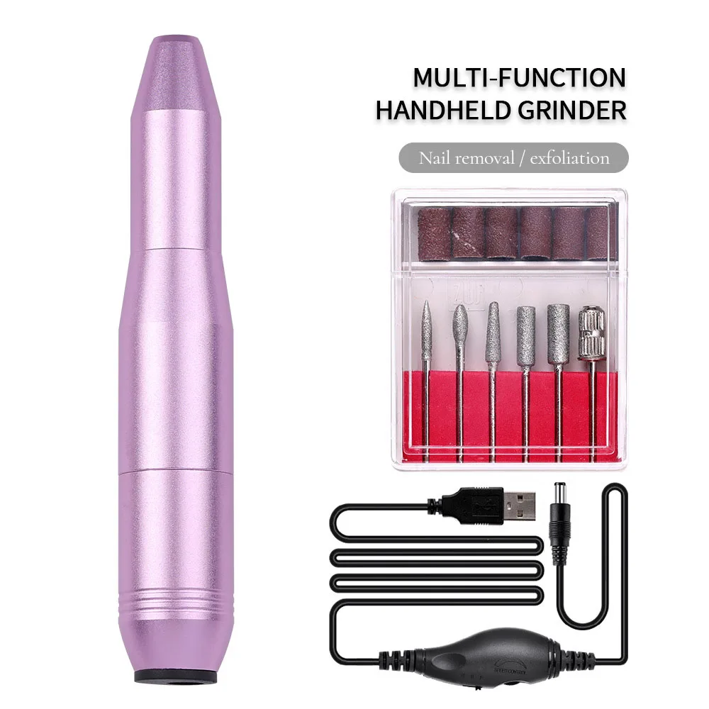 

LINMANDA Pink Portable Nail Drill Machine Alloy Electric Manicure Milling Cutter Kit Professional Manicure Tool Nail Accessories