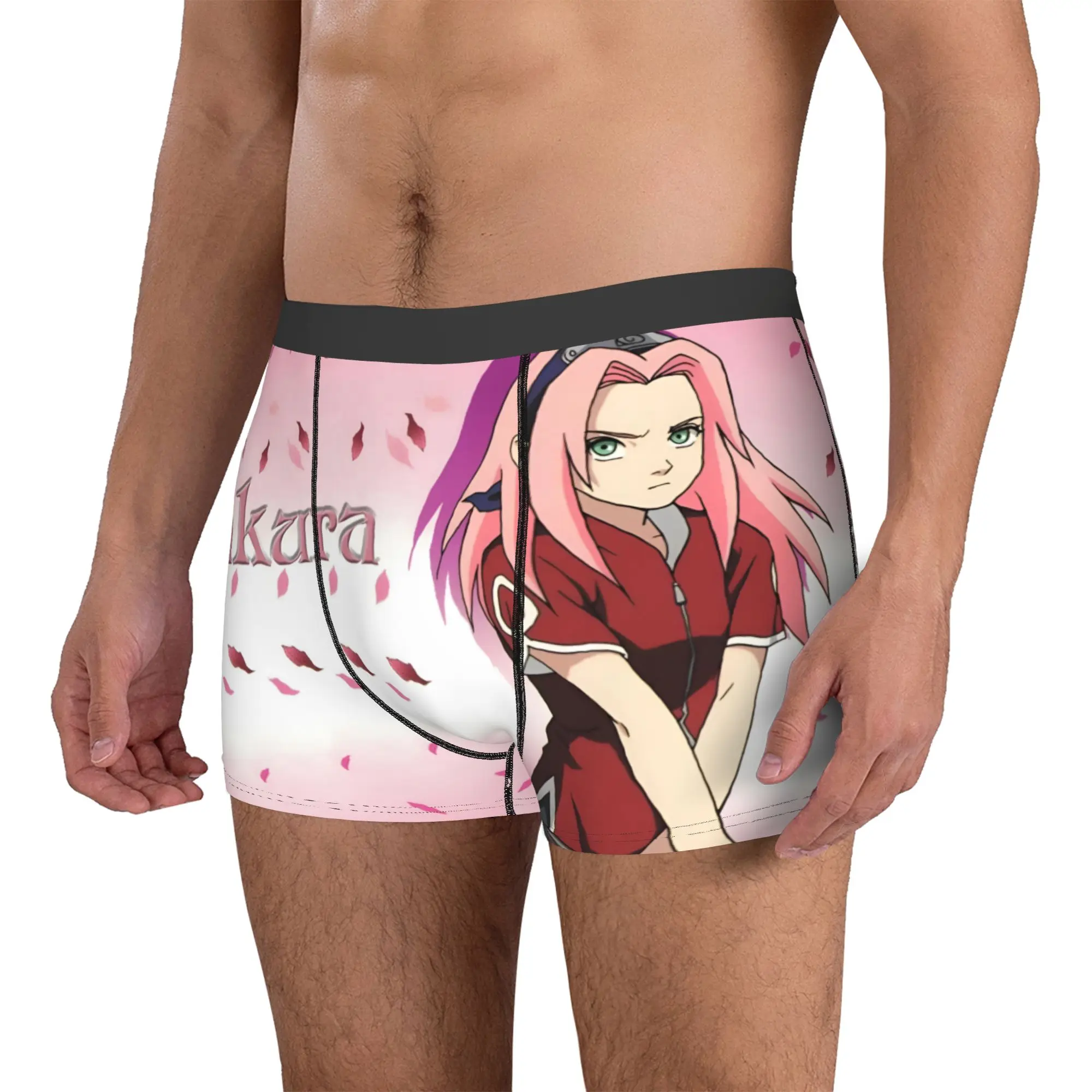 Фото Мужское эластичное классическое нижнее белье Custom S-Sakuraes H-Harunoes Comic     Мягкие трусы-боксеры для мужчин №2