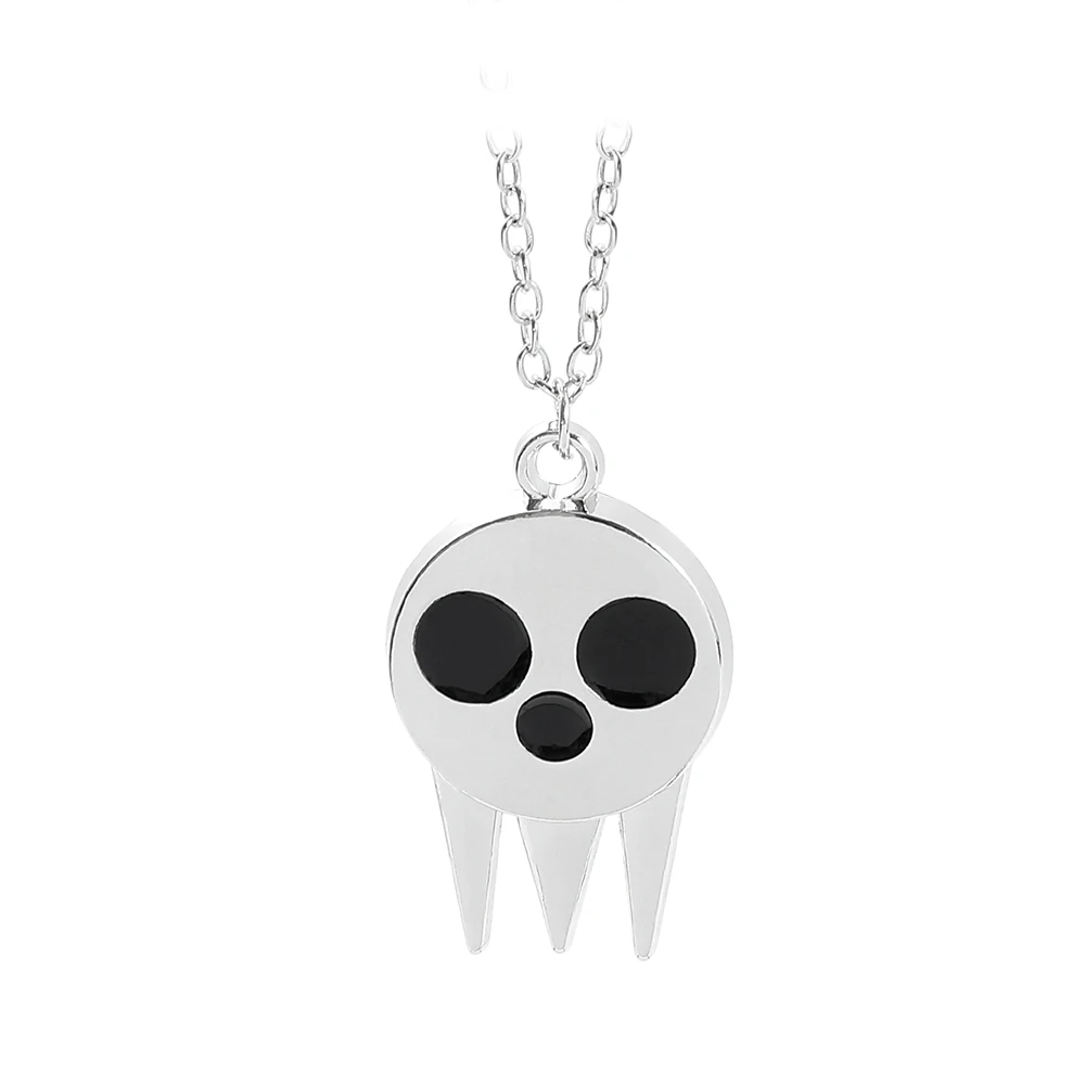 

Soul Eater Anime Necklace for Women Men Death The Kid Cosplay Costumes Props Skull Skeleton Keychain Gothic Accessories