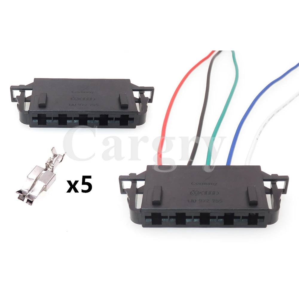 1 компл. 5P 1J0972755 автомобильный нагреватель, регулятор, вилка для VW Audi 1J0 972 755 автомобильный большой ток, гнездо, проводной разъем