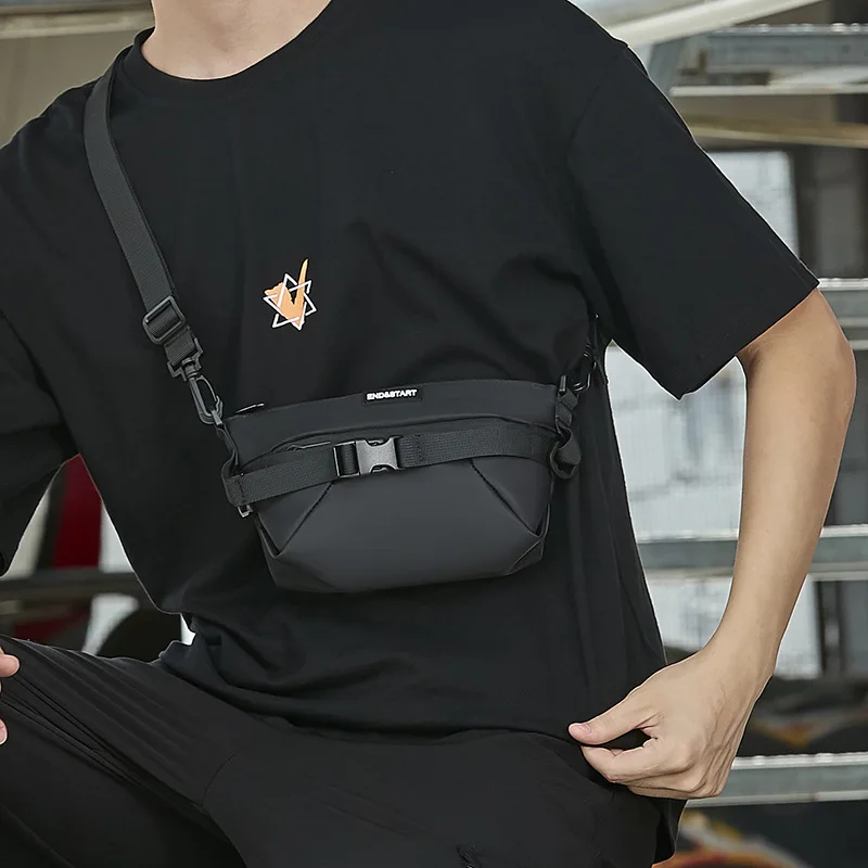 Men's Summer Fashion Brand Mini Shoulder Bag Portable Simplicity Messenger Bag Casual Shoulder Bag