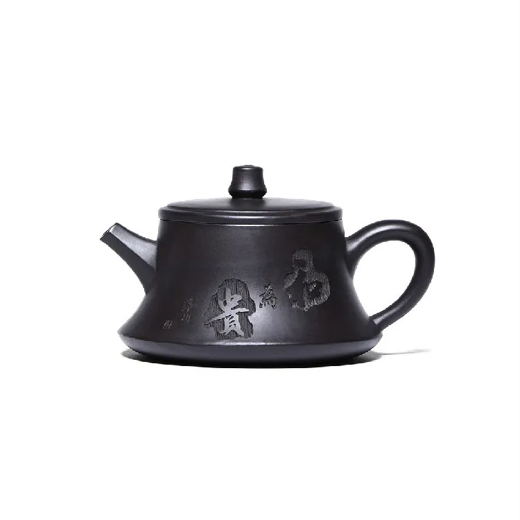Высокое качество Исин фиолетовый глиняный чайник руда черный ручной работы Hewei