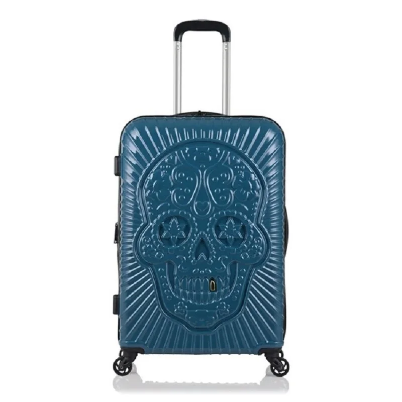 

Promotion Sale 28 Inch High Capacity Skull Rolling Luggage Spinner Trolley Suitcase With Wheels For Study Abroad And Move