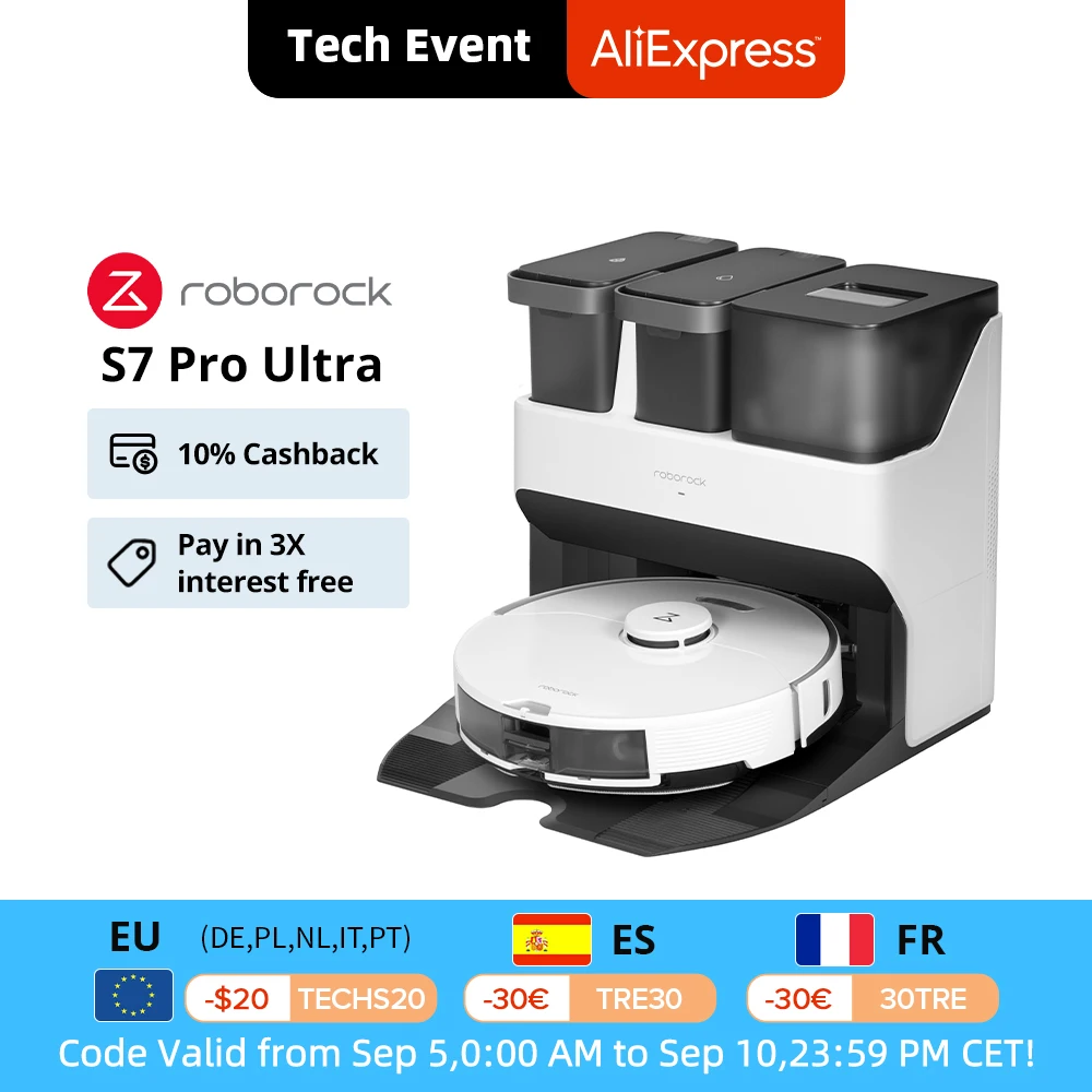 Робот-пылесос Roborock S7 Pro Ultra с док-станцией для автоматической мойки и наполнения